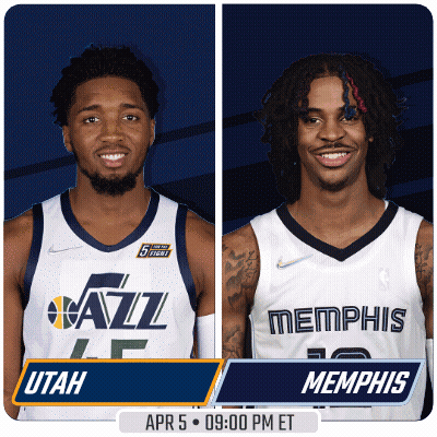 Two Basketball Players From The Utah Jazz And Memphis Memphis GIF