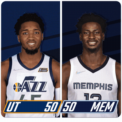Two Basketball Players From The Utah Jazz And Memphis Memphis GIF