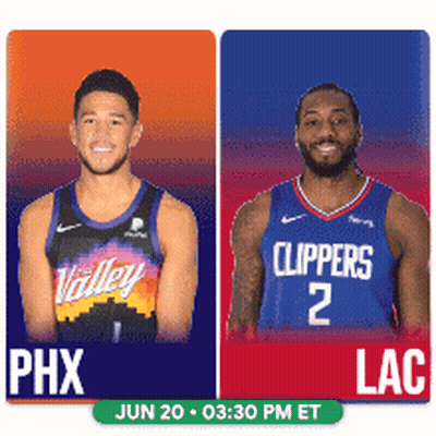 Two Basketball Players From The Valley And The Clippers GIF