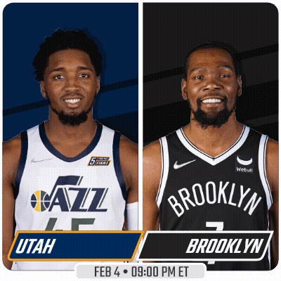 Two Basketball Players From Utah And Brooklyn GIF