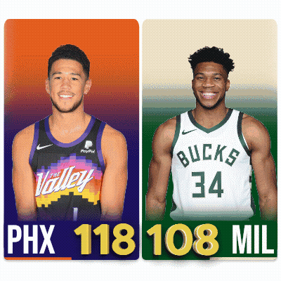 Two Basketball Players From Valley And Bucks GIF