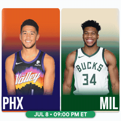 Two Basketball Players From Valley And Bucks GIF