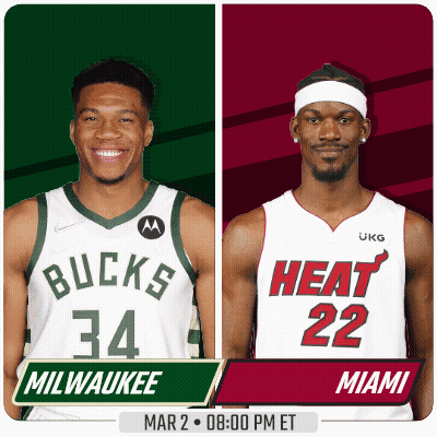 Two Basketball Players Milwaukee And Heat GIF
