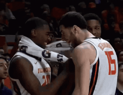 Two Basketball Players Number 15 Jersey GIF