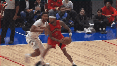 Two Basketball Players On Court GIF