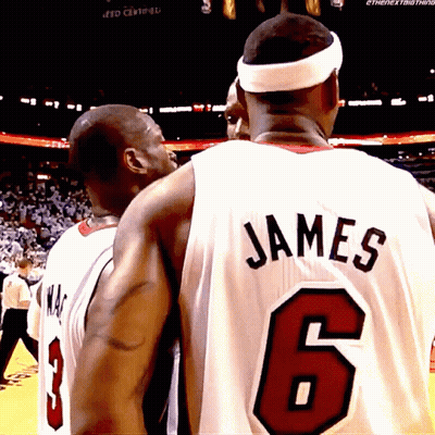 Two Basketball Players One Named James GIF