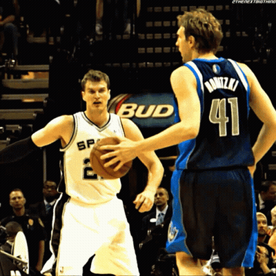 Two Basketball Players One Wearing 41 GIF