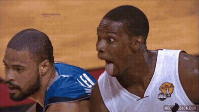 Two Basketball Players One Wearing ABC Jersey GIF