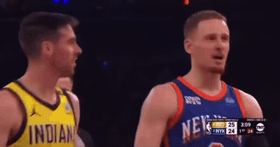 Two Basketball Players One Wearing Indians Jersey GIF