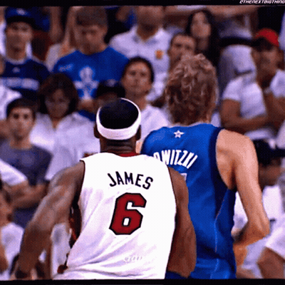 Two Basketball Players One Wearing Number 6 GIF