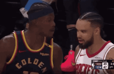 Two Basketball Players Talking