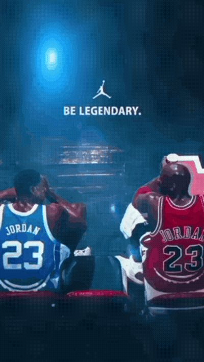 Two Basketball Players Wearing Number 23 Jerseys GIF