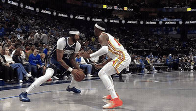 Two Basketball Players With Jack Daniels Banner GIF