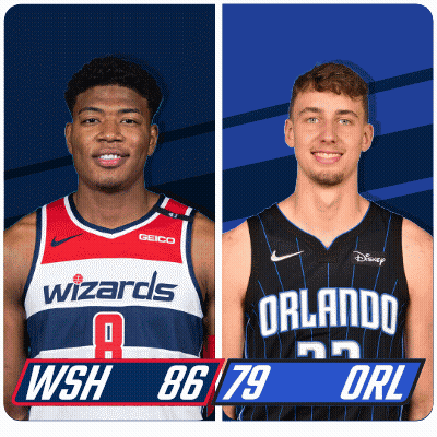 Two Basketball Players Wizards And Orlando GIF