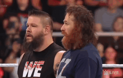 Two Bearded Men In A Ring GIF