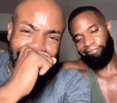 Two Bearded Men Laughing GIF
