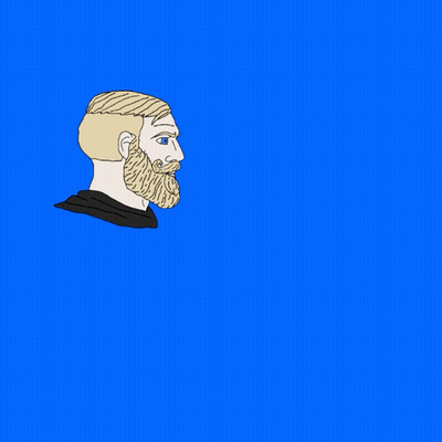 Two Bearded Men Looking At Each Other Saying Based GIF