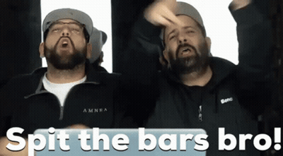 Two Bearded Men Rapping GIF
