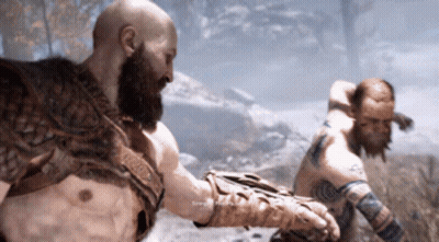 Two Bearded Men Standing Together GIF