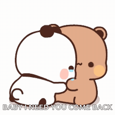 Two Bears Hugging Baby I Need You Come Back GIF