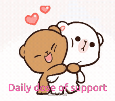 Two Bears Hugging Daily Dose Of Support GIF