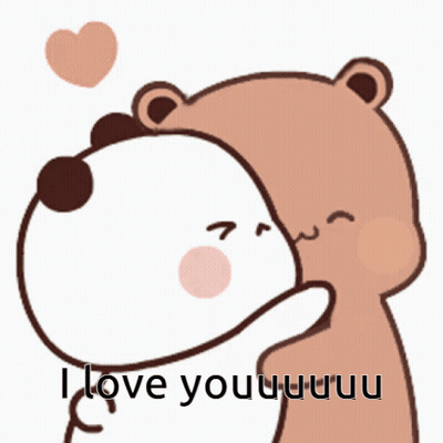 Two Bears Hugging I Love You GIF