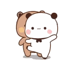 Two Bears Hugging Sticker