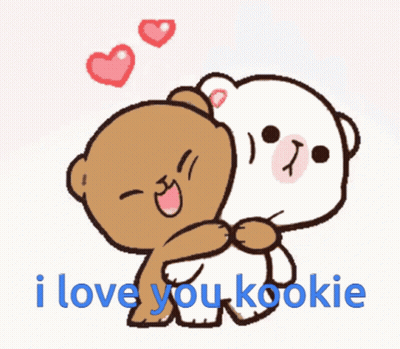 Two Bears Hugging Saying I Love You Kookie GIF