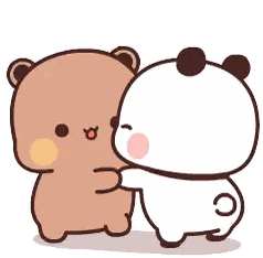 Two Bears Hugging Sticker