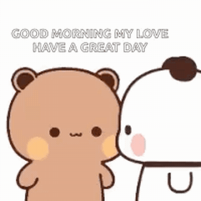 Two Bears Kissing GIF