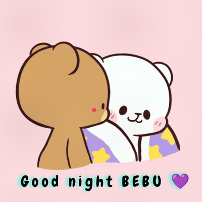 Two Bears Kissing Good Night Bebu