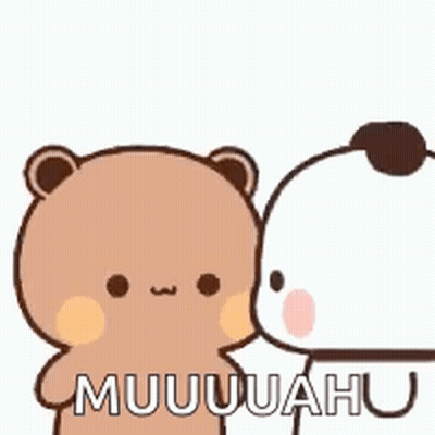 Two Bears Kissing GIF