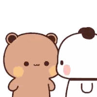 Two Bears Kissing With Hearts Sticker