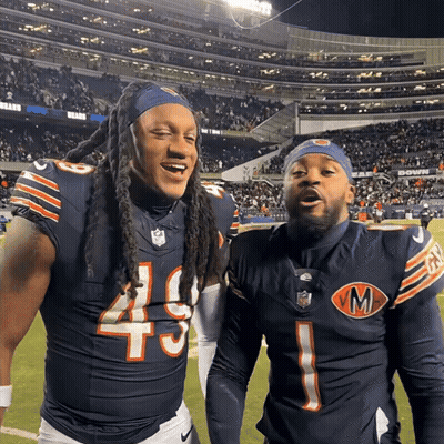 Two Bears Players Standing Together