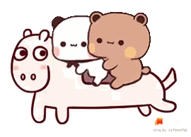 Two Bears Riding Horse Sticker