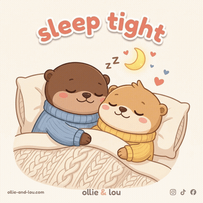 Two Bears Sleeping Sleep Tight GIF