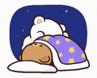 Two Bears Sleeping Under Blanket Good Night GIF