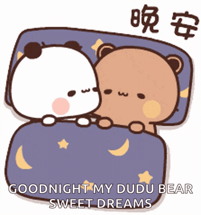 Two Bears Sleeping Under Blanket Goodnight GIF