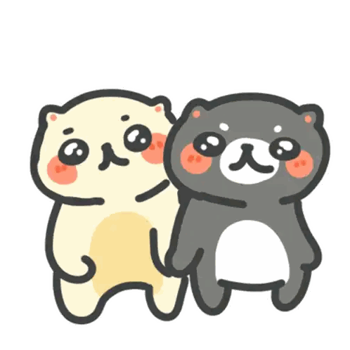 Two Bears Standing Together Sticker
