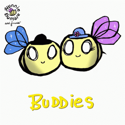 Two Bees Saying Bubbies GIF