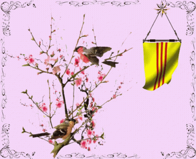 Two Birds On Tree Branch 2019 Greeting Card GIF