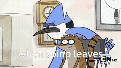 Two Birds Saying When Spino Leaves GIF