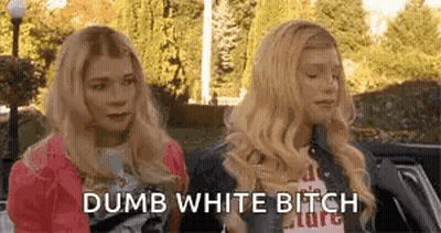 Two Blonde Women Talking In Car GIF