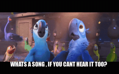 Two Blue Birds Whats A Song If You Cant Hear It Too GIF
