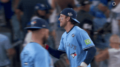 Two Blue Jays Players Shaking Hands GIF