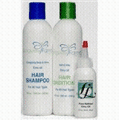 Two Bottles Of Hair Shampoo And Conditioner Are Sitting Next To Each Other GIF