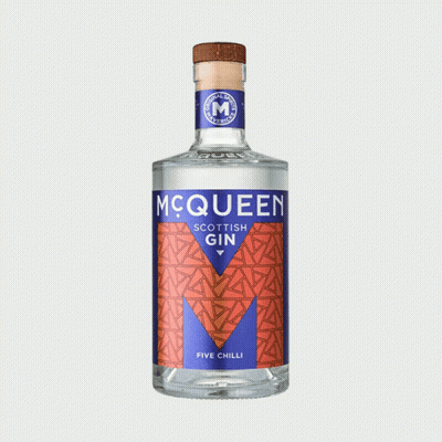 Two Bottles Of Jeen Scotch Gin With A Red Pepper In The Middle GIF