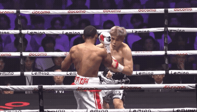 Two Boxers Fighting In Docomo Ring GIF