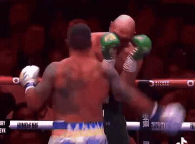 Two Boxers Fighting In Ring Fire Ring GIF