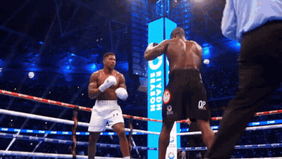 Two Boxers In Boxing Ring With Dragon Season Sign GIF